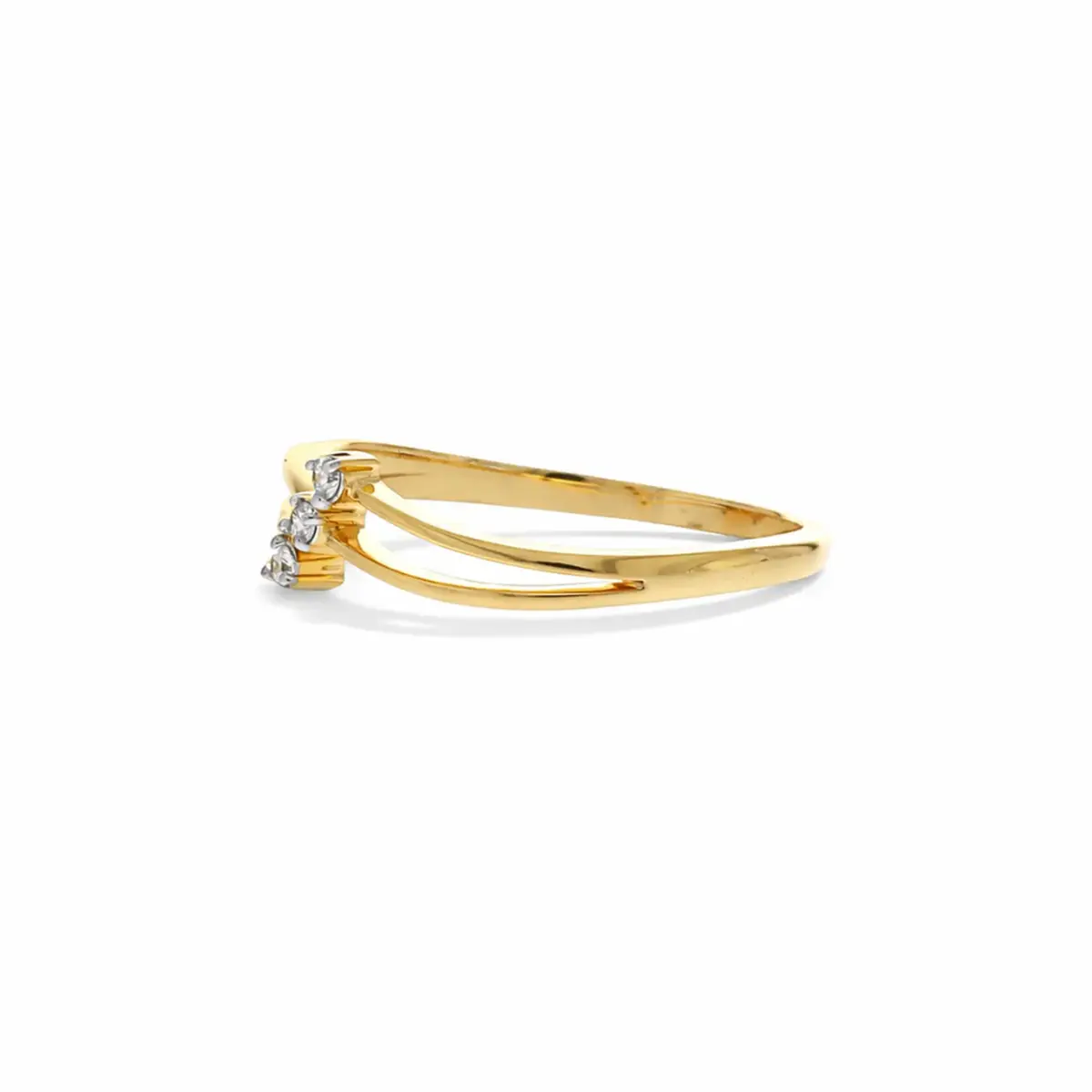0.03 CT NATURAL DIAMOND WOMENS RING 18K GOLD